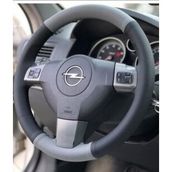 Opel Corsa D-E Kasa Dikmeli Direksiyon Kılıfı İki Renkli Gri- Siyah