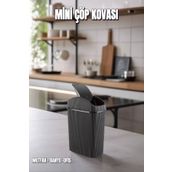 Open Home Concept Mini Çöp Kovası, Mutfak, Banyo, Tuvalet, Ofis Çöp Kutusu Siyah