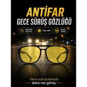 Optic Master Antifar Gece Sürüş Gözlüğü / Gece Görüş Gözlüğü Model 8814 - Sarı