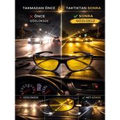 Optic Plus Antifar Gece Sürüş Gözlüğü / Gece Görüş Gözlüğü Model 8813 - Siyah - Sarı