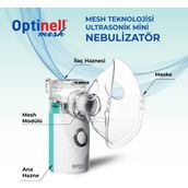 Optinell Yetişkinler ve Çocuklar Için Şarj Edilebilir ve Taşınabilir Mesh Nebulizatör