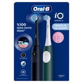 Oral-B IO Gece Siyahı Yeşil 2 Şarjlı 2'li Diş Fırçası Seti