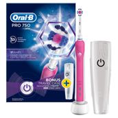 Oral-B Pro 750 Cross Action Pembe Şarj Edilebilir Diş Fırçası