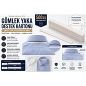 Orbak Kağıt Premium Gömlek Yaka Destek Kartonu 2,5x34,5 cm 500'lü | Gömlek Paketleme, Yaka Koruma ve Ambalaj Kartı