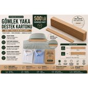 Orbak Kağıt Premium Kraft Gömlek Yaka Destek Kartonu 2,5x34,5 cm 500'lü | Gömlek Paketleme, Yaka Koruma ve Ambalaj Kartı