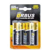 Orbus 2'li Alkaline LR20 Büyük Pil