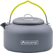 Orcamp 1.4 Litre Kamp Çaydanlığı Hafif Taşınabilir Gri Sarı Silikon Saplı Ergonomik Tasarım