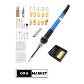 ORH Market 60w Ahşap Yakma Kalemi Ve 30'lu Dağlama Uç Seti – Oyma, Lehimleme Ve Sanatsal Tasarımlar Için