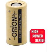 Orion 1.2V NI-CD SC 1500 mAh HP Şarj Edilebilir Pil