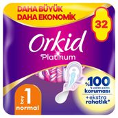Orkid Platinum Dörtlü Paket Normal 32'li Hijyenik Ped
