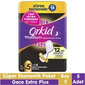 Orkid Platinum Gece Ekstra Plus 5x14 Adet Ped