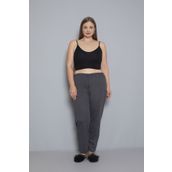 Orly More Büyük Beden Kadın Pamuklu Beli Lastikli İnce Kumaş Cepsiz Pijama Altı