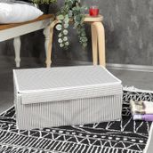 Orret Home Çok Amaçlı Kapaklı Sandık Tipi Hurç Organizer – Büyük Boy Saklama Kutusu – Dolap İçi, Yatak Altı ve Baza Altı İçin Sert ve Dayanıklı Depolama Çözümü – Katlanabilir (Gri, 50x40x19 Cm)