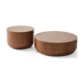 Orta Sehpa Takımı No:726 Mdf Yuvarlak Ceviz Orta Sehpa