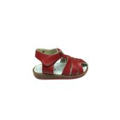 OrtopedikAL 1001 Bebe Unisex Kız Erkek Sandalet Kırmızı Direkli Bilekten Cırtlı % 100 Deri