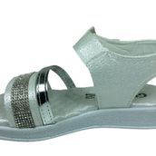 OrtopedikAL Grafen Filet Kız Çocuk Sandalet Sedef Şeffaf Taşlı Abiye Ayakkabı (Sedef / 34)