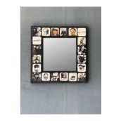 Oscar Stone Decor Ahşap Çerçeveli Mozaik Doğaltaş Ayna 33 cm x 33 cm ATATÜRK TEMALI AYN-065
