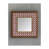 Oscar Stone Decor Ahşap Çerçeveli Mozaik Doğaltaş Ayna 33 Cm X 33 Cm Ayn-046