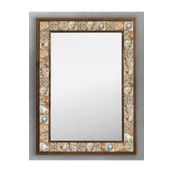 Oscar Stone Decor Ahşap Çerçeveli Mozaik (mermer) Ayna 53x73 Cm Seramik-deniz Yıldızı Kabuğu Shell AYN5070-012