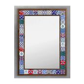 Oscar Stone Decor Ahşap Çerçeveli Mozaik (mermer) Ayna 53x73 Cm Seramik Desenli-çini Desenli AYN5070-010
