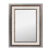 Oscar Stone Decor Ahşap Çerçeveli Mozaik (mermer) Ayna 53x73 Cm Seramik Desenli-karo-kahve Beyaz AYN5070-048