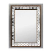 Oscar Stone Decor Ahşap Çerçeveli Mozaik (mermer) Ayna 53x73 Cm Seramik Desenli-karo-siyah Beyaz AYN5070-006