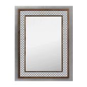 Oscar Stone Decor Ahşap Çerçeveli Mozaik (mermer) Ayna 53x73 Cm Seramik Desenli-karo-siyah Beyaz AYN5070-058