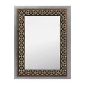 Oscar Stone Decor Ahşap Çerçeveli Mozaik (mermer) Ayna 53x73 Cm Seramik Desenli-karo-siyah Kahvereng AYN5070-051