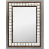 Oscar Stone Decor Ahşap Çerçeveli Mozaik (mermer) Ayna 53x73 Cm Seramik Desenli-krem-karo Desen