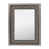 Oscar Stone Decor Ahşap Çerçeveli Mozaik (mermer) Ayna 53x73 Cm Seramik-star-yıldız-karo Desenli AYN5070-055