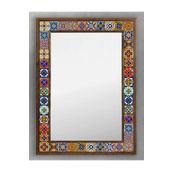 Oscar Stone Decor Ahşap Çerçeveli Mozaik Taş (mermer) Ayna 53 X 73 Cm-mosaic Stone Mirror