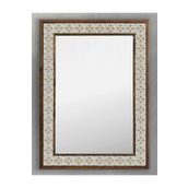 Oscar Stone Decor Ahşap Çerçeveli Mozaik Taş (mermer) Ayna 53x73 Cm Doğal Eskitme Ayna Seramik Desen AYN5070-109