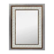 Oscar Stone Decor Ahşap Çerçeveli Mozaik Taş (mermer) Ayna 53x73 Cm Tile Desen Seramik Desenli AYN5070-103
