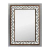 Oscar Stone Decor Ahşap Çerçeveli Mozaik Taş (mermer) Ayna 53x73 Cm Tile Desen Seramik Desenli AYN5070-105