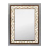 Oscar Stone Decor Ahşap Çerçeveli Mozaik Taş (mermer) Ayna 53x73 Cm Tile Desen Seramik Desenli AYN5070-107