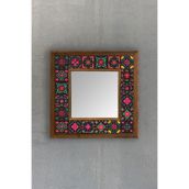Oscar Stone Decor Çerçeveli Mozaik Doğaltaş Ayna 33 X 33 Cm AYN-033