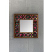 Oscar Stone Decor Çerçeveli Mozaik Doğaltaş Ayna 33 X 33 Cm