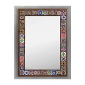 Oscar Stone Decor Çerçeveli Mozaik Taş (mermer) Ayna 53 X 73 Cm Seramik Desenli AYN5070-028