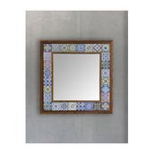 Oscar Stone Decor Masif Çerçeveli Mozaik Taş Ayna 43 Cm X 43 Cm Ayn4040-017