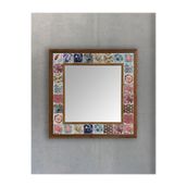 Oscar Stone Decor Masif Çerçeveli Mozaik Taş Ayna 43 Cm X 43 Cm AYN4040-019
