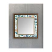 Oscar Stone Decor Masif Çerçeveli Mozaik Taş Ayna 43 Cm X 43 Cm AYN4040-023