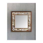 Oscar Stone Decor Masif Çerçeveli Mozaik Taş Ayna 43 Cm X 43 Cm AYN4040-026