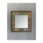 Oscar Stone Decor Masif Çerçeveli Mozaik Taş Ayna 43 Cm X 43 Cm AYN4040-030