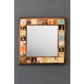 Oscar Stone Decor Masif Çerçeveli Mozaik Taş Ayna 43 Cm X 43 Cm (morocco-etnik-da Vinci Desen) AYN4040-078