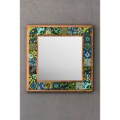 Oscar Stone Decor Masif Çerçeveli Mozaik Taş Ayna 43 Cm X 43 Cm (morocco-etnik Desen) AYN4040-025