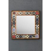 Oscar Stone Decor Masif Çerçeveli Mozaik Taş Ayna 43 Cm X 43 Cm (morocco-etnik Desen) AYN4040-029