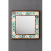 Oscar Stone Decor Masif Çerçeveli Mozaik Taş Ayna 43 Cm X 43 Cm (morocco-etnik Desen) AYN4040-036