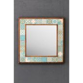 Oscar Stone Decor Masif Çerçeveli Mozaik Taş Ayna 43 Cm X 43 Cm (Morocco-Etnik Desen) Ayn4040-039