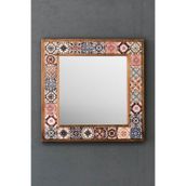 Oscar Stone Decor Masif Çerçeveli Mozaik Taş Ayna 43 Cm X 43 Cm (morocco-etnik Desen) AYN4040-042