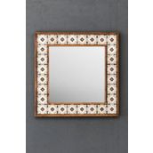 Oscar Stone Decor Masif Çerçeveli Mozaik Taş Ayna 43 Cm X 43 Cm (morocco-etnik Desen) AYN4040-053
